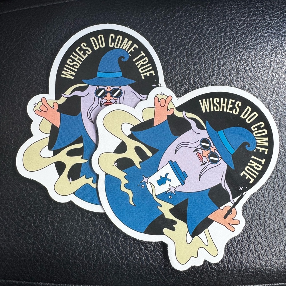 Rare Dutch Bros Brother Magic Wizard 🧙 Stickers Wishes do come true sunglasses